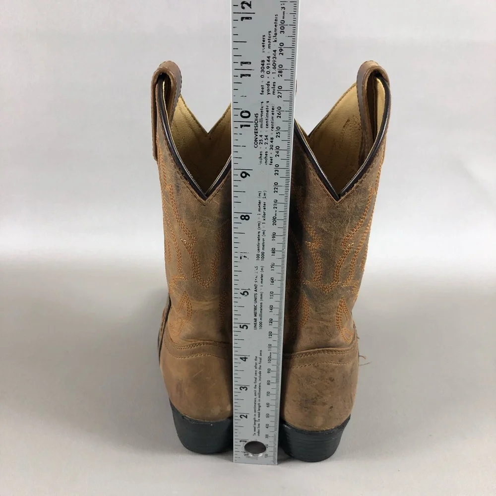 Kids Brown Western Pull-On Boots